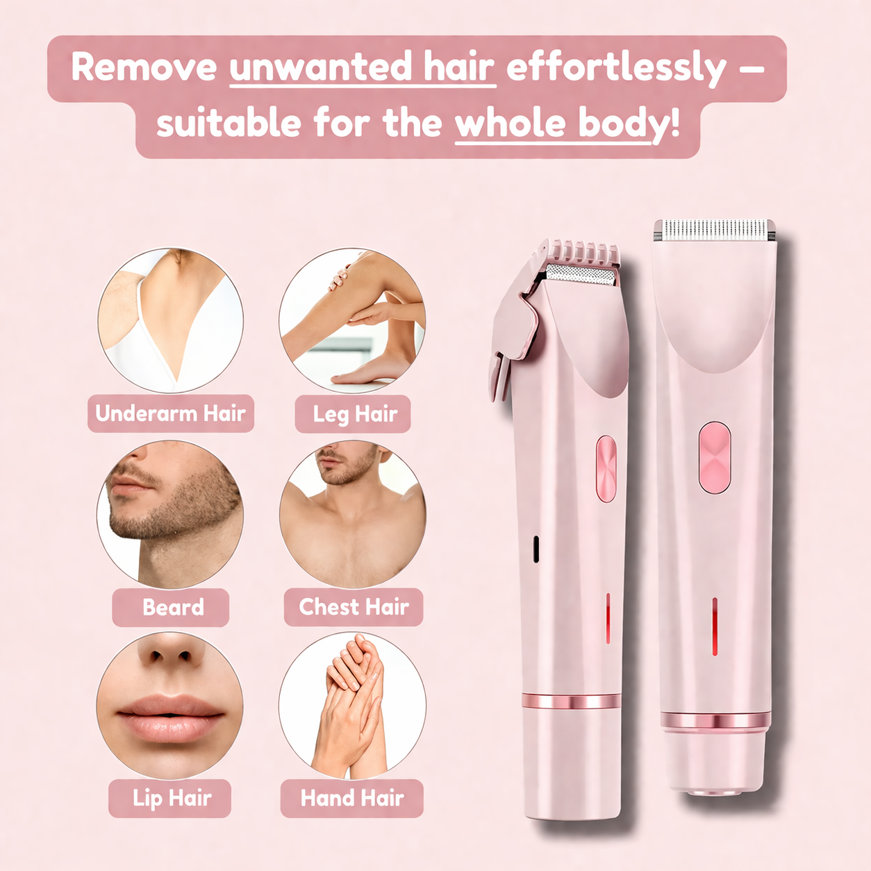 Alcuras™ 2-in-1 women's razor for smooth and well-groomed skin