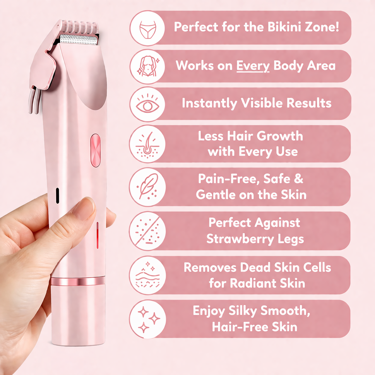 Alcuras™ 2-in-1 women's razor for smooth and well-groomed skin