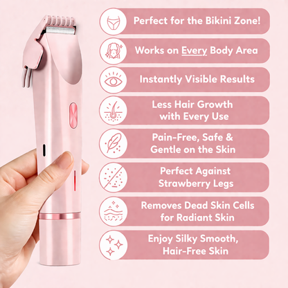 Alcuras™ 2-in-1 women's razor for smooth and well-groomed skin