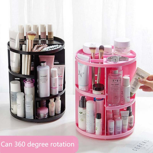 MAKEUP ORGANIZER 360-DEGREE ROTATING ROUND